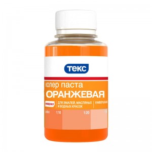 Паста колеровочная ТЕКС универсальная оранжевая (0,1л)
