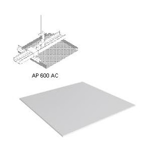 Кассетный потолок Албес АР 600 АС белый матовый алюминий