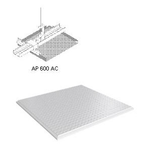 Кассетный потолок Албес AР 600 АС белый матовый перфорация 1.5