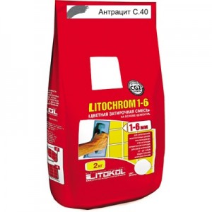 Затирка Litochrom 1-6 C.40 антрацит 2 кг.