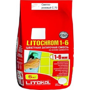 Затирка Litochrom 1-6 C.70 розовая 5 кг.