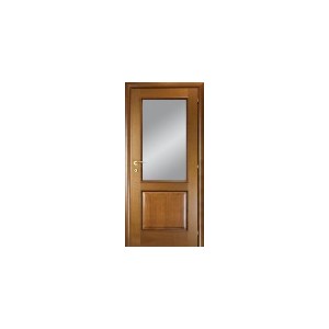ОЛОВИ Дверное полотно со стеклом итальянский орех 900х2000мм L2 с замком 2014