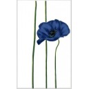 Декор Маки Цветок синий 25*40 (340012)